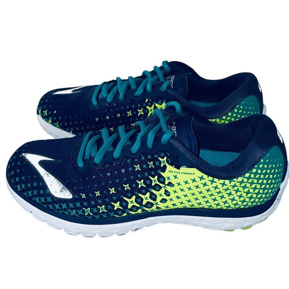 Brooks Pureflow 5 Blue Yellow 3D Fit Print Running 120291B166M Women's Size 7 - Picture 3 of 6